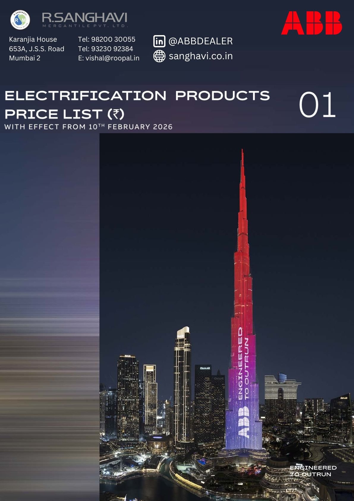 ABB, ABB Price list, 2026 price, switchgears